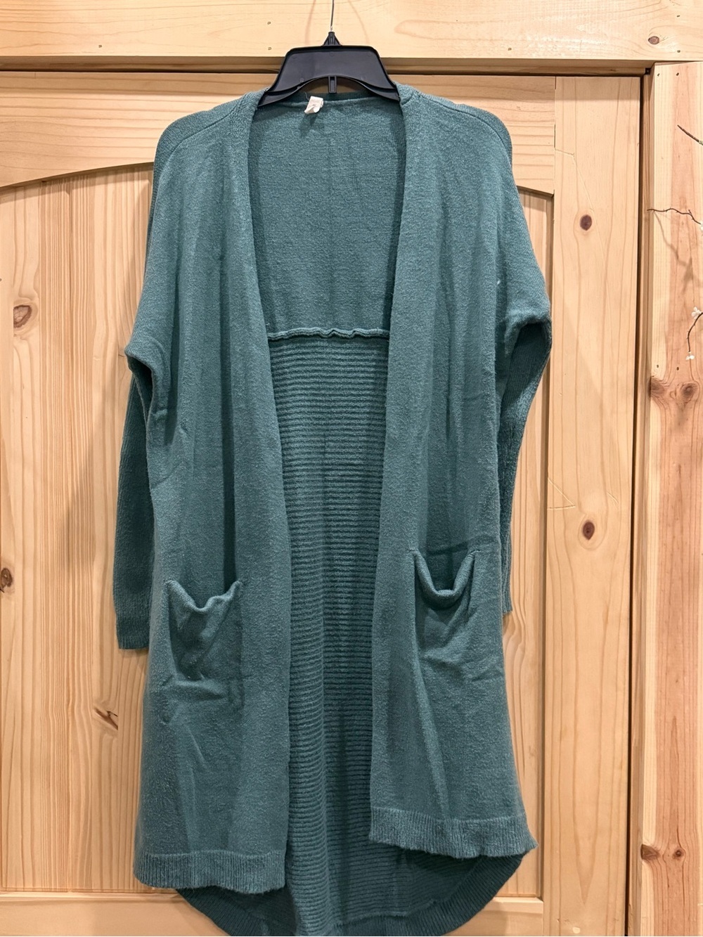 Women's Open-Front Pocket Cardigan Sweater - Teal